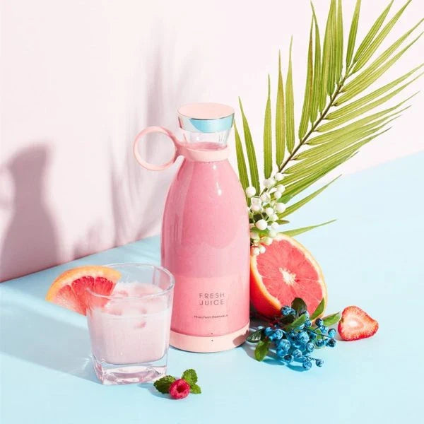 350ml electric juicer blender with 3D stainless steel blades, USB rechargeable, compact and portable design for healthy beverages anytime, anywhere