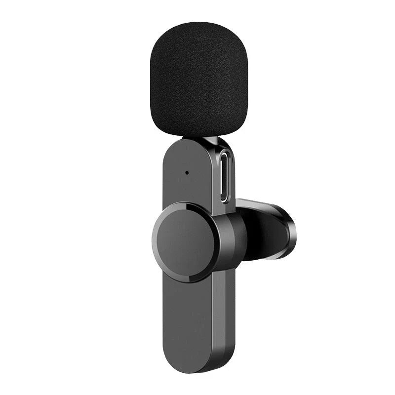 Wireless lavalier microphone with Bluetooth connectivity for Android phones and tablets, featuring a compact and durable design for high-quality audio capture