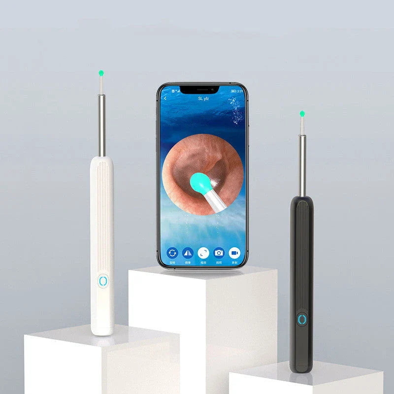 Wireless otoscope with 360-degree HD camera and LED light for safe and effective earwax removal