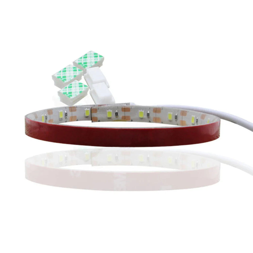 Adjustable sewing machine LED light bar with touch-sensitive dimming controls for customizable illumination