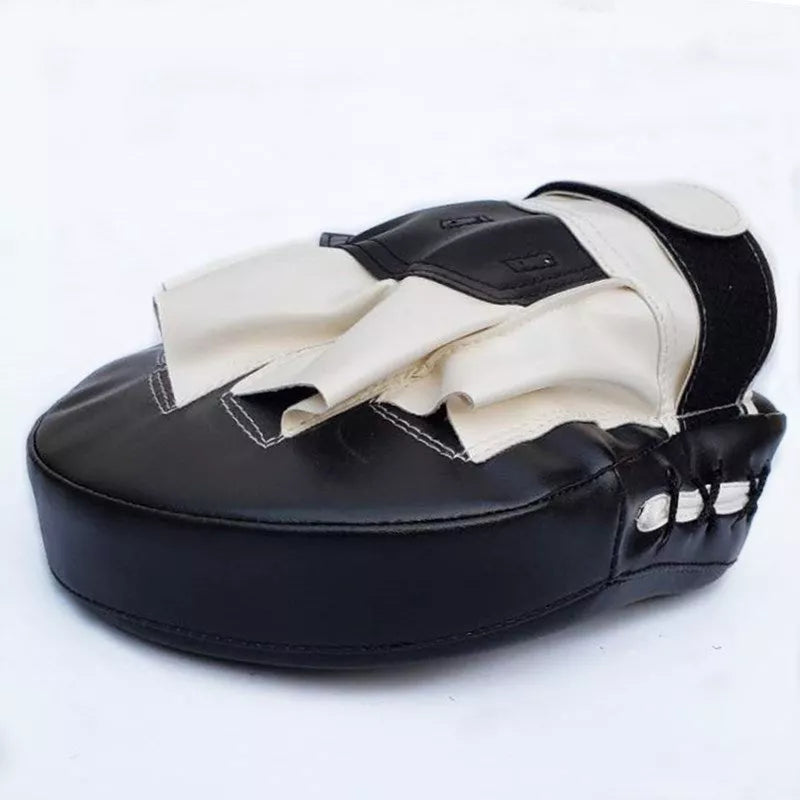 Vertical boxing target for martial arts training in black and white