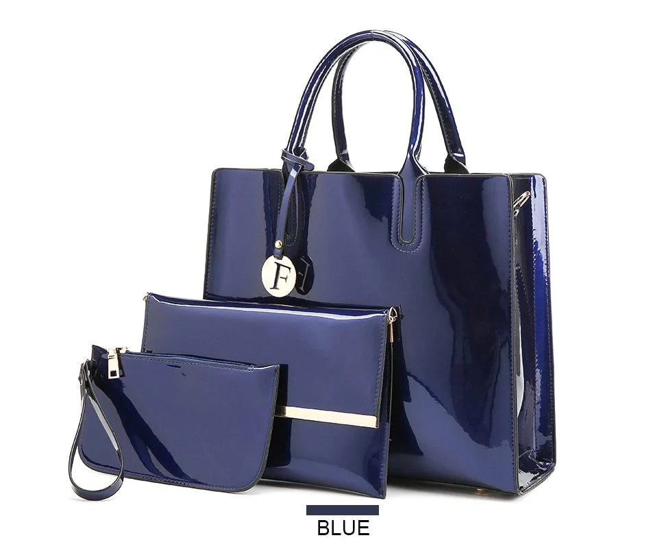 Versatile patent leather shoulder and crossbody handbags in a variety of classic and contemporary colors
