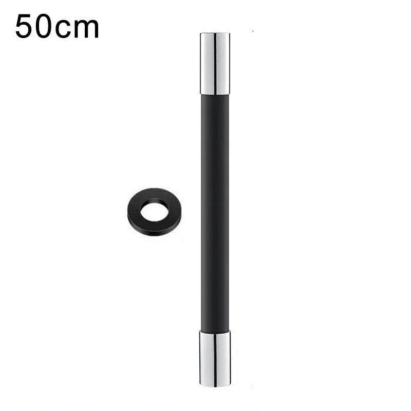 Adjustable bathroom faucet extender with 360-degree rotation for extended reach and flexible positioning
