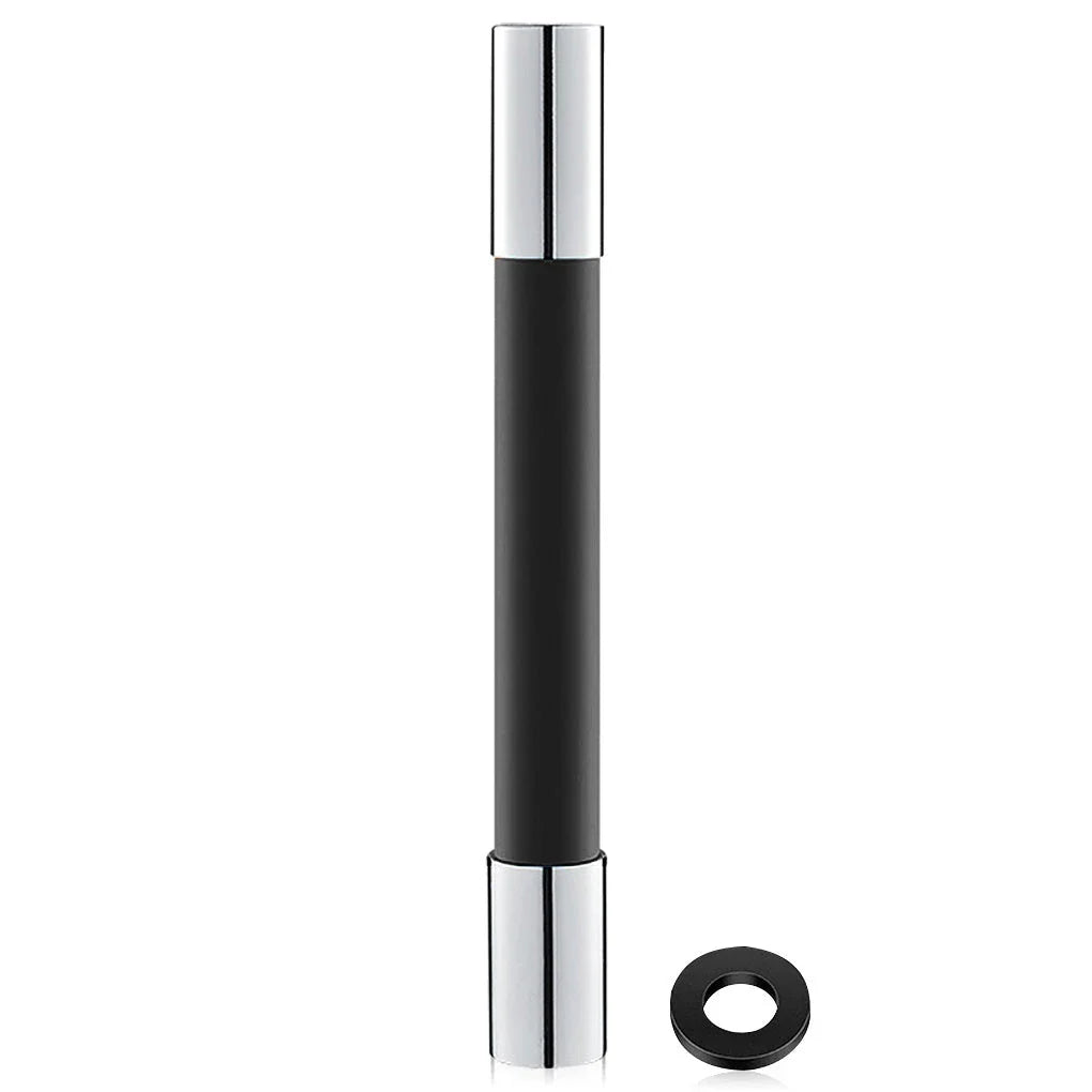 Adjustable bathroom faucet extender with 360-degree rotation for extended reach and flexible positioning
