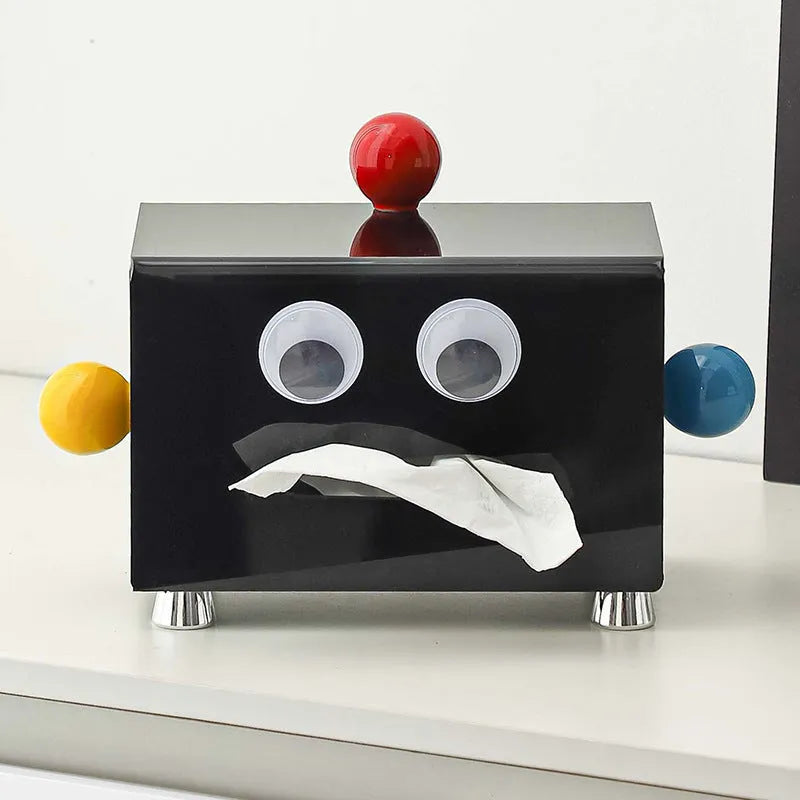 Acrylic tissue box in milky white or elegant black for living room and bathroom use