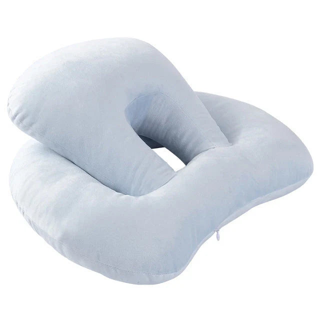 Cozy U-Shaped Neck Pillow with Arm Rest in Various Colors for Relaxing Naps and Travel Support