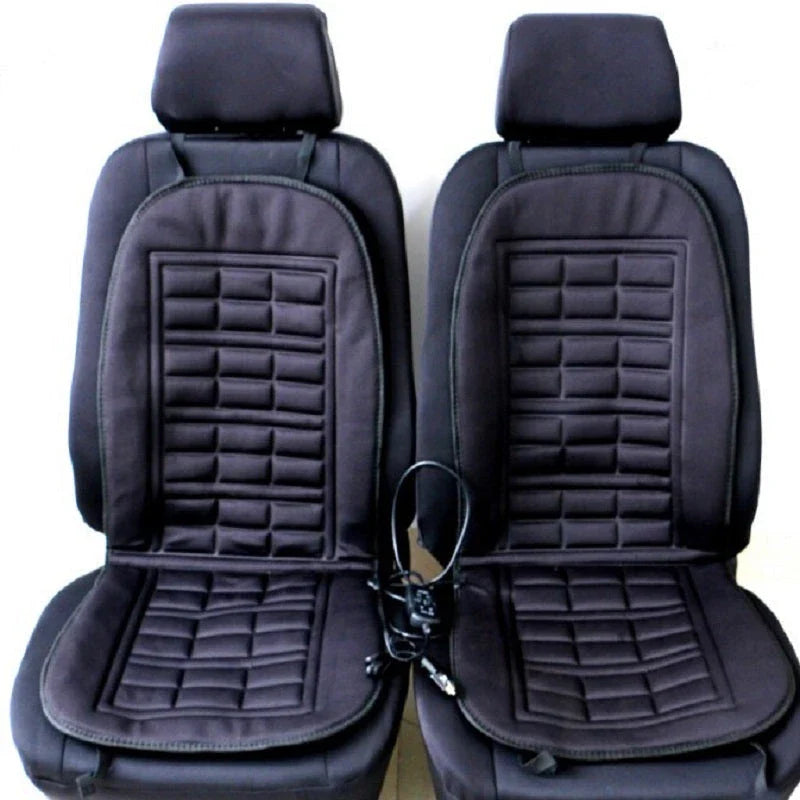 Premium heated car seat cushion with adjustable temperature settings for personalized comfort and support
