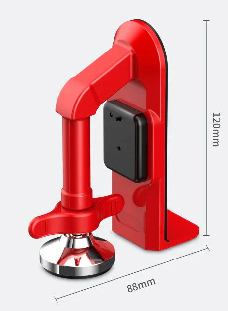 Alarm Door Stopper - An industrial-strength security device that prevents unwanted entry and keeps you safe at home or when traveling.