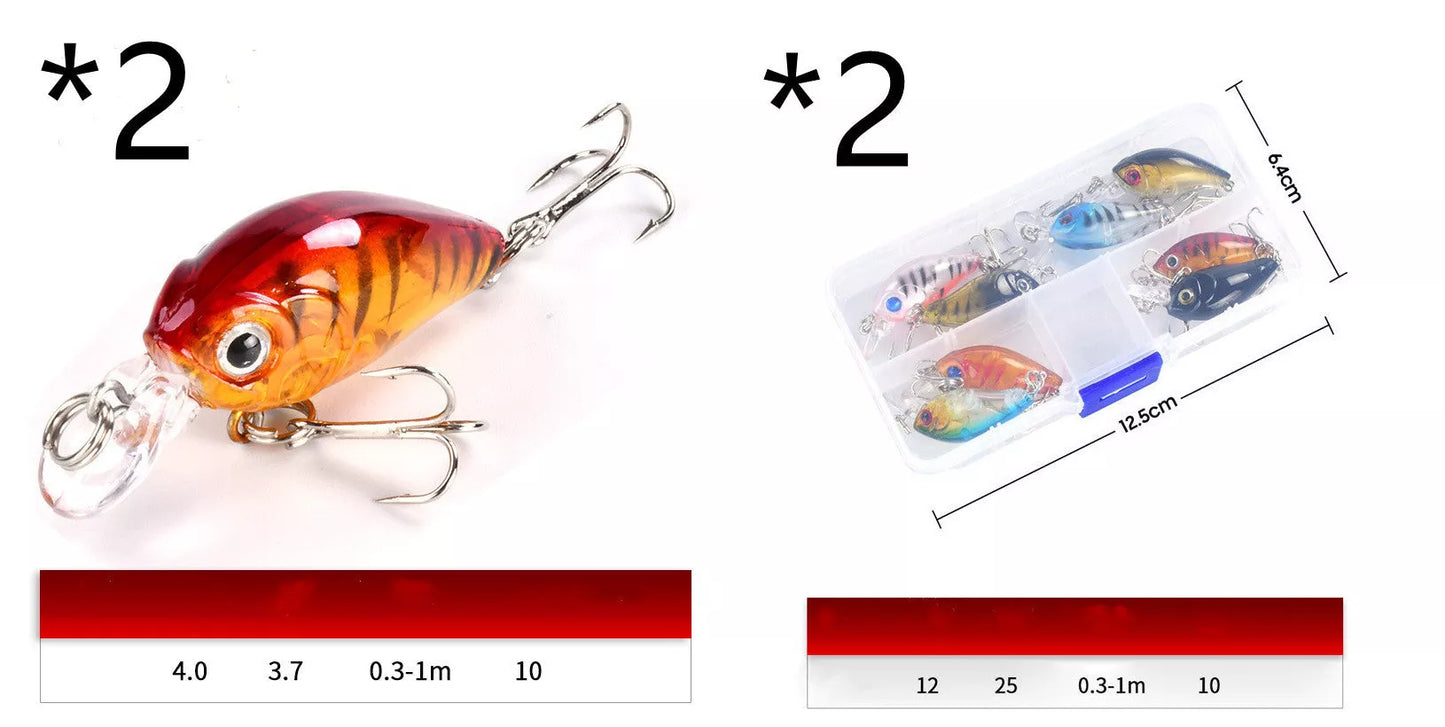 3.7g Luya Bait Set for freshwater cockroach control, durable ABS material, 4cm length