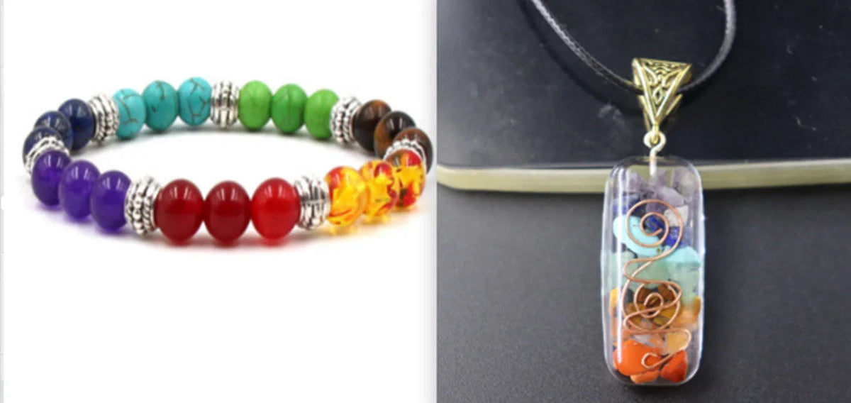 Captivating Healing Crystal Pendant with Natural Stones for Yoga, Meditation, and Spiritual Wellness