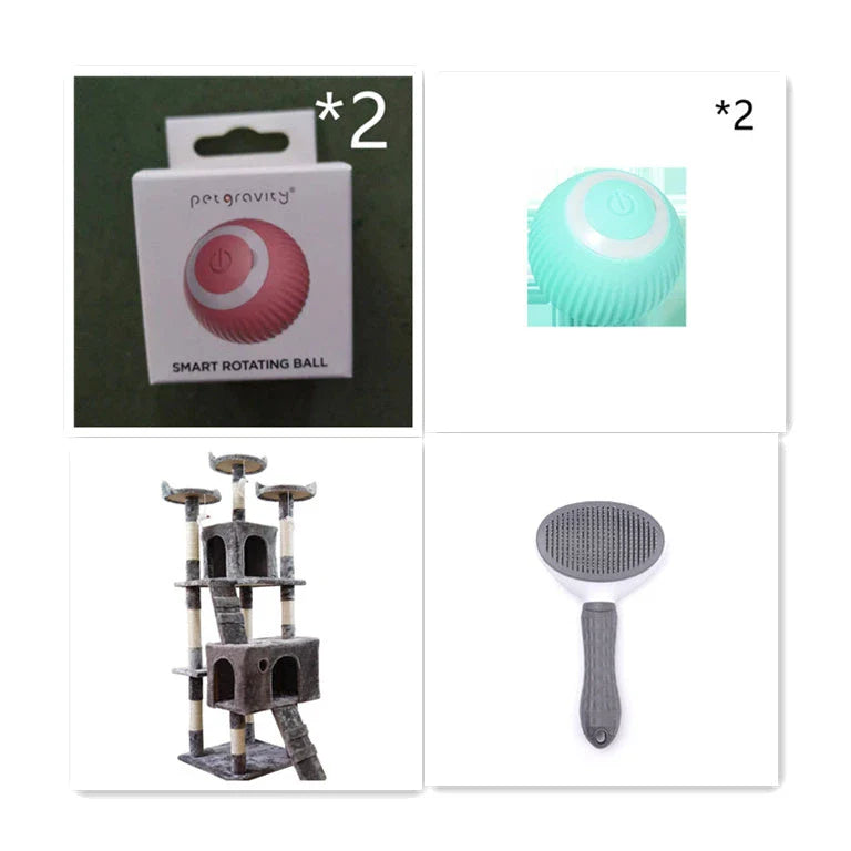 Interactive Automatic Cat Toy with Rotating Ball and Obstacle Avoidance Technology