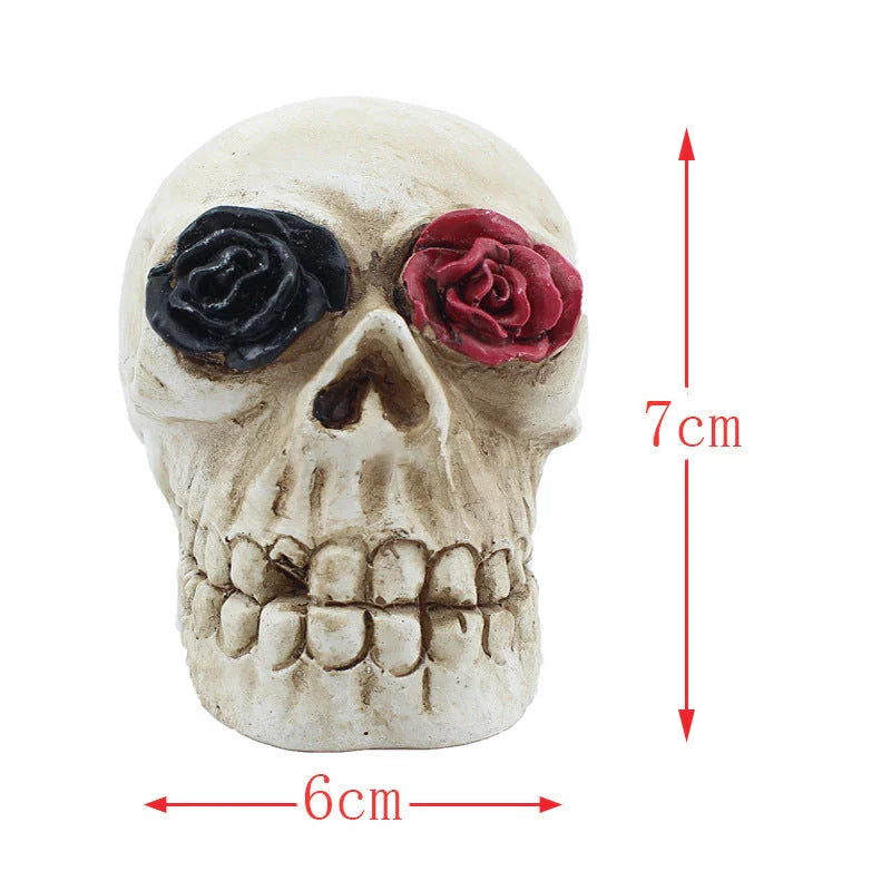 Spooky Skull Lamp with LED lighting, ghastly skeleton design, and semi-transparent resin finish for Halloween decor