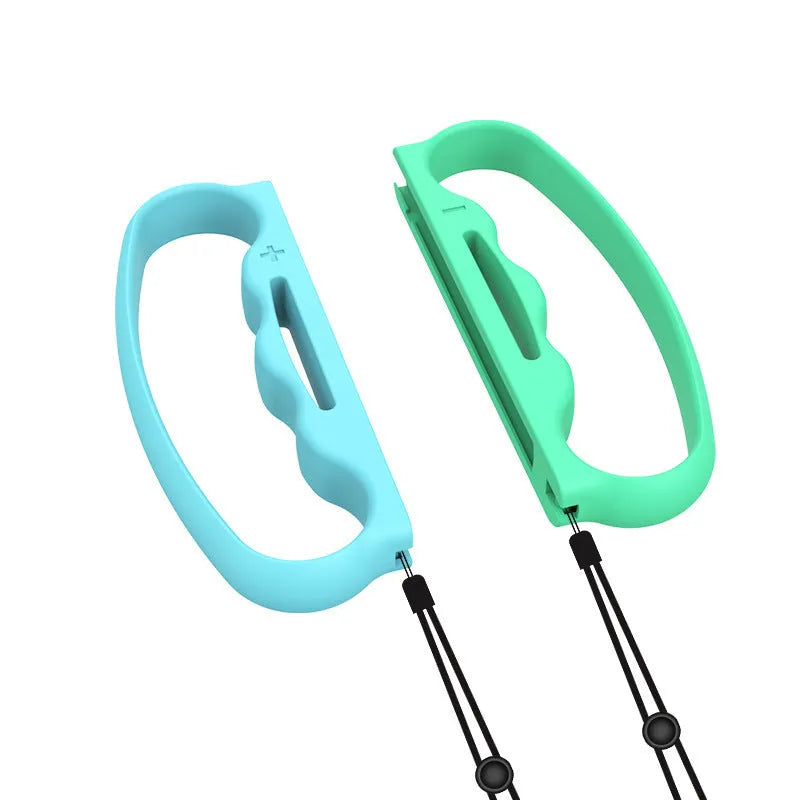 Two Joy-Con controller handle grips with hand ropes in AVS material