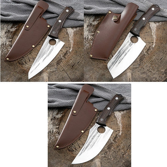 Premium deboning knife set with stainless steel blades and ergonomic handles for precise meat cutting and deboning