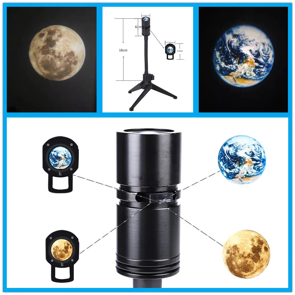 Earth projection night light LED lamp 5W and below with Earth Moon styles and tripod options