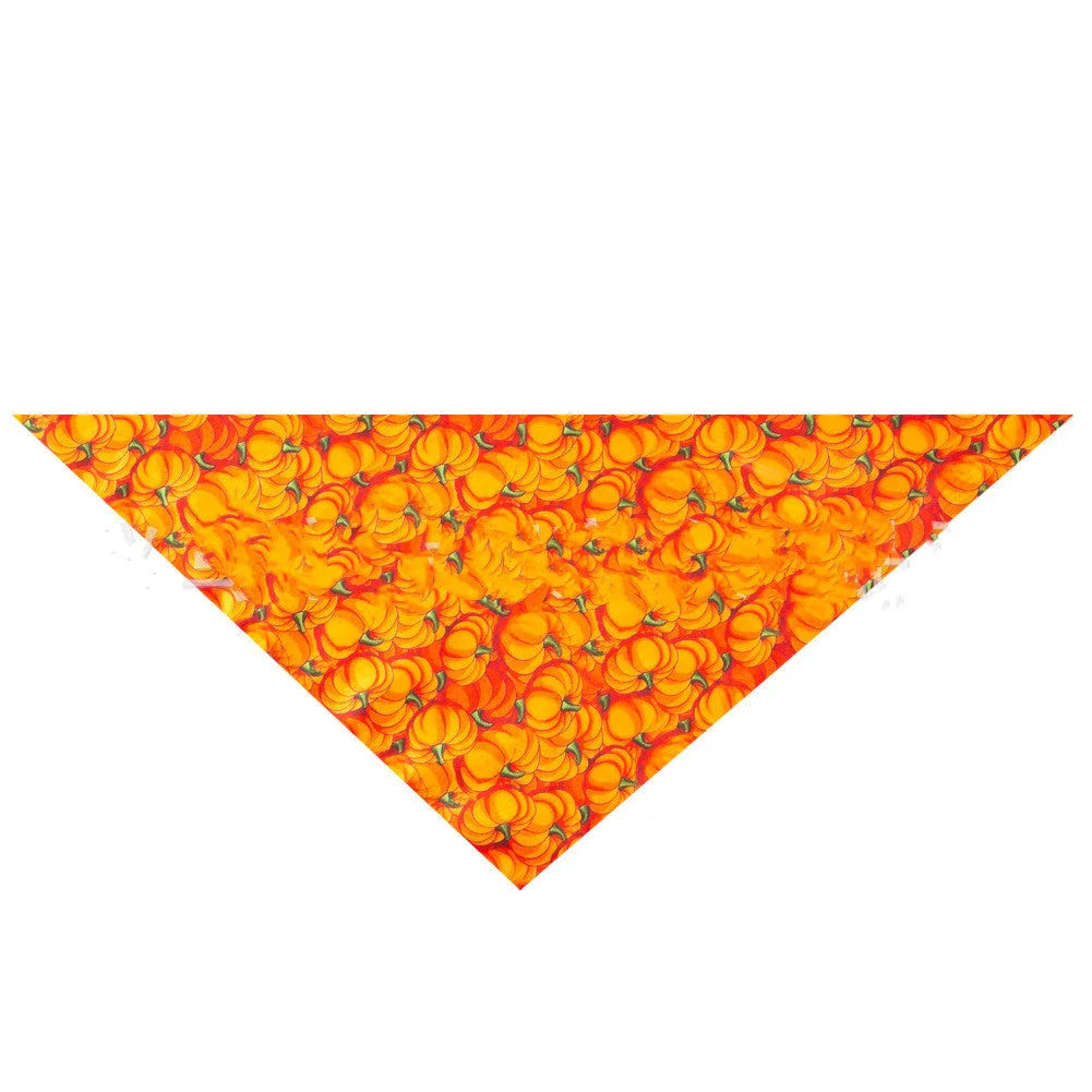 Cozy Thanksgiving-themed pet collar made of absorbent cloth material to catch drool and prevent messes during the holiday festivities.