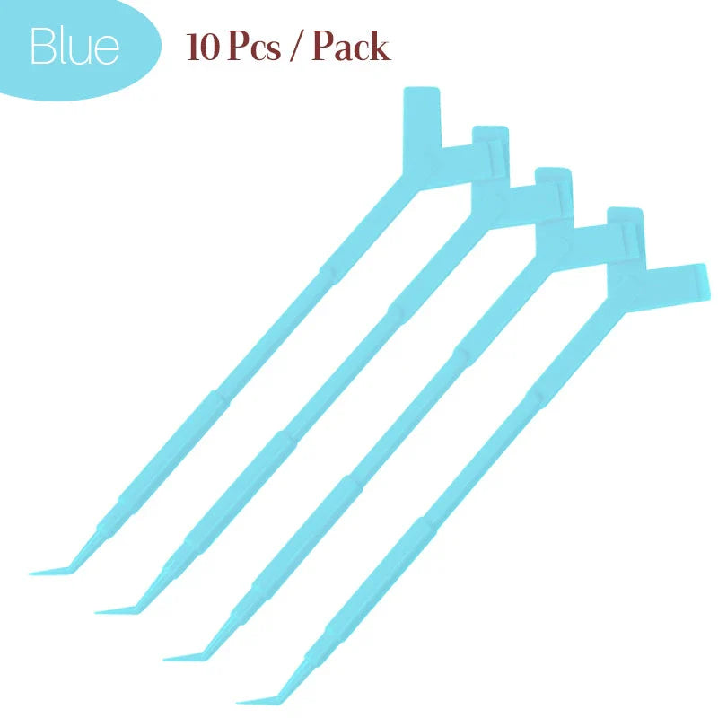 10 Pcs/Pack Y-Shaped Eyelash Picker for Professional Eyelash Extensions in various colors