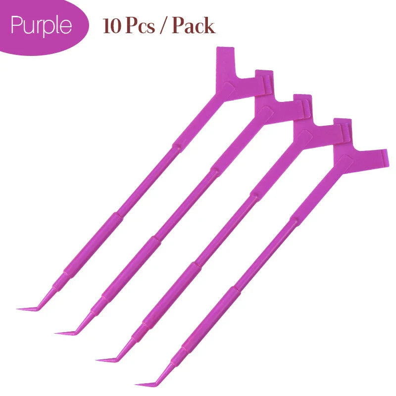 10 Pcs/Pack Y-Shaped Eyelash Picker for Professional Eyelash Extensions in various colors