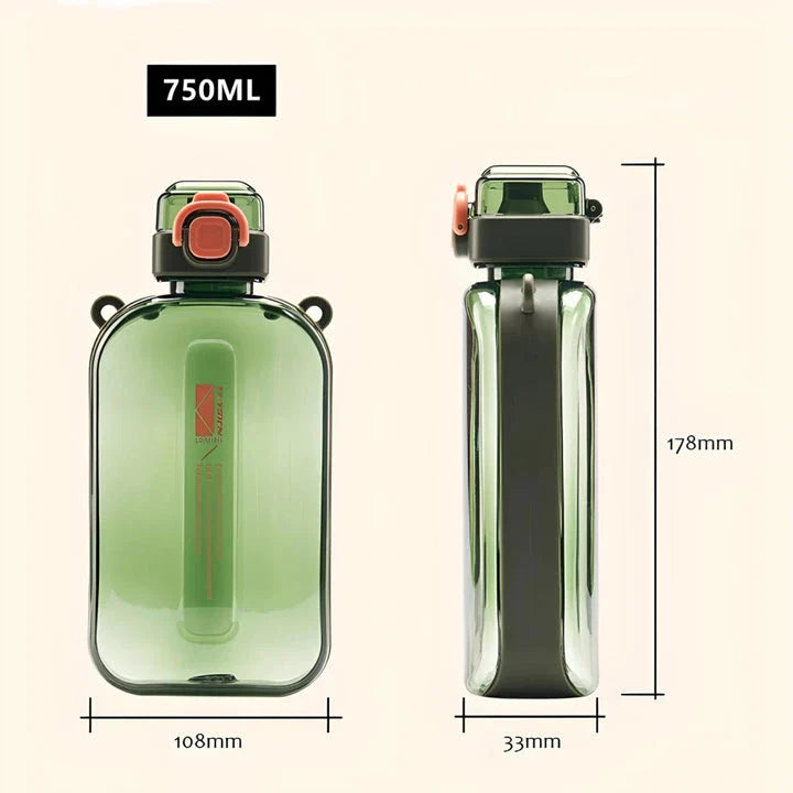 750ml Eco-Friendly Water Bottle in Light Green Color, Featuring a Durable, Leak-Proof, and Temperature-Resistant Design