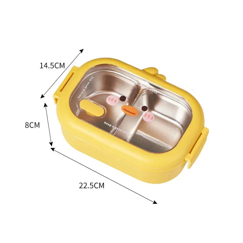 1000ML Stainless Steel Bento Lunch Box with two compartments for healthy, mess-free meals