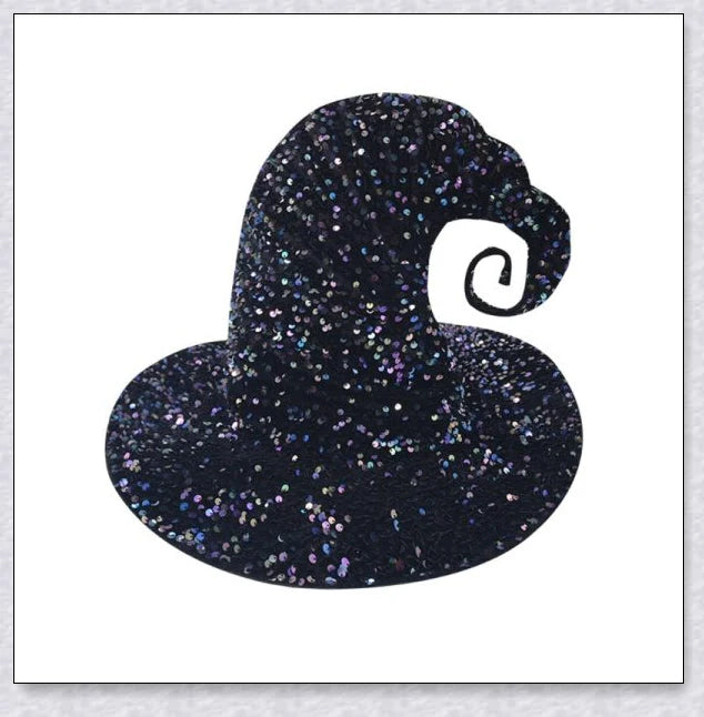 Starrywitch Sparkling Sequin Witch Hat in red and colorful designs, featuring adjustable fit and shimmering sequins to elevate your Halloween costume.