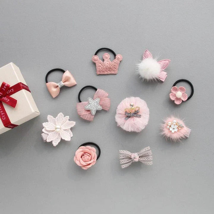 Colorful and stylish hair accessories for dogs, including bows and clips in various shades to complement your furry friend's unique personality.
