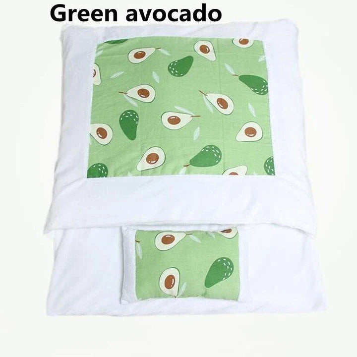 Cozy Cat Sleeping Bag Mat in various colors and sizes, providing a plush and comfortable sleeping surface for cats.