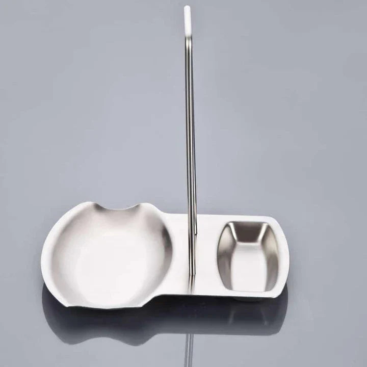 Premium eco-friendly stainless steel cooking spoon and pan lid rack for organized, sustainable kitchen