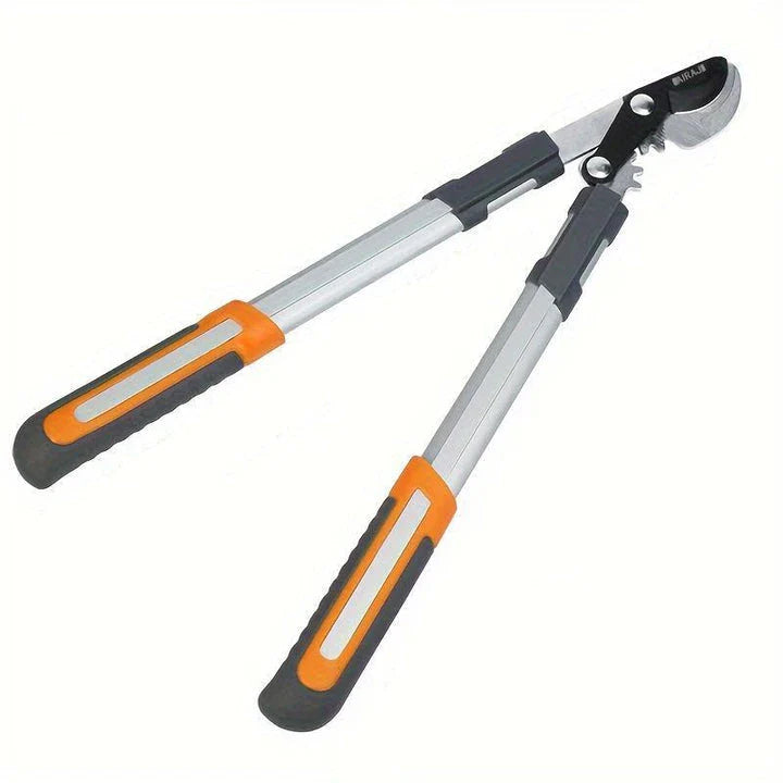 Professional Ratchet Pruning Shears with Extendable Long Handle for Effortless Gardening and Plant Maintenance
