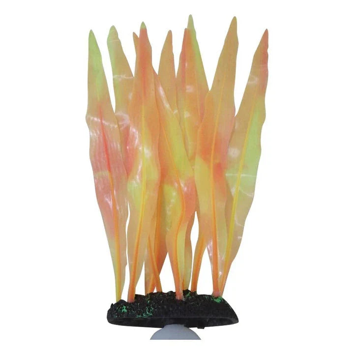 Realistic-looking artificial seaweed aquarium decor in a purple color, perfect for adding natural ambiance and beauty to any fish tank or aquarium.