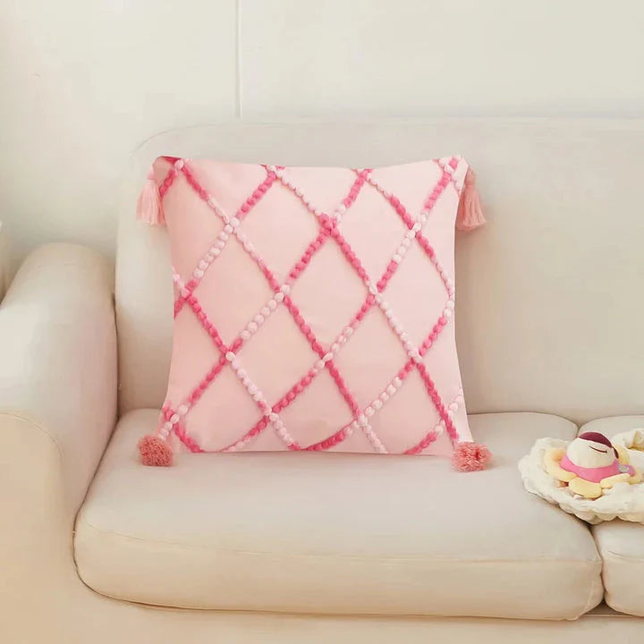 Stylish Nordic-inspired decorative cushion cover with gradient colors and geometric pattern