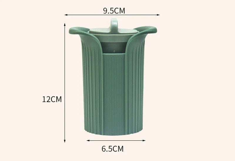 A modern and efficient cucumber slicer with a vibrant green color and a multifunctional design for easy vegetable prep