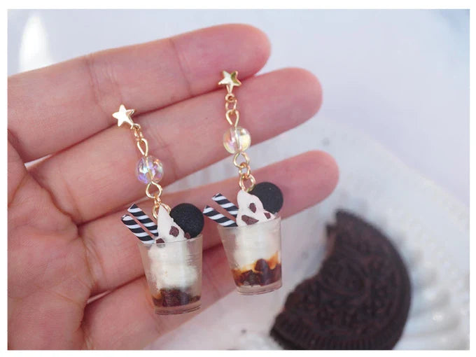 Personalized food and plant-inspired 925 sterling silver earrings with a playful, whimsical design