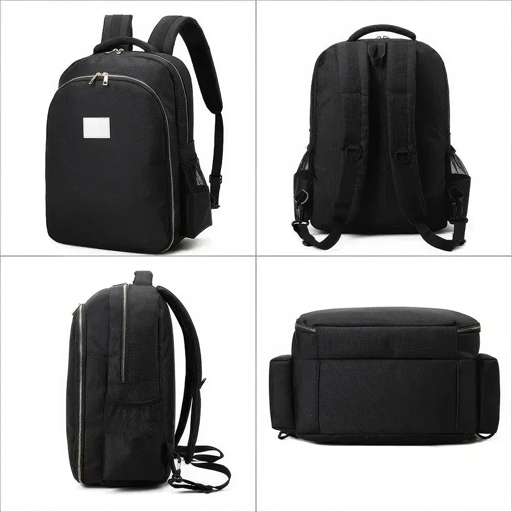 Barber's Portable Organizer Backpack with multiple storage compartments for hairstyling tools