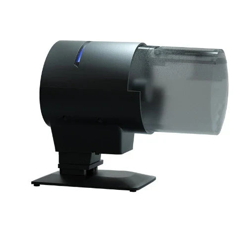 Intelligent Aquarium Fish Farming Automatic Fish Feeder in black color
