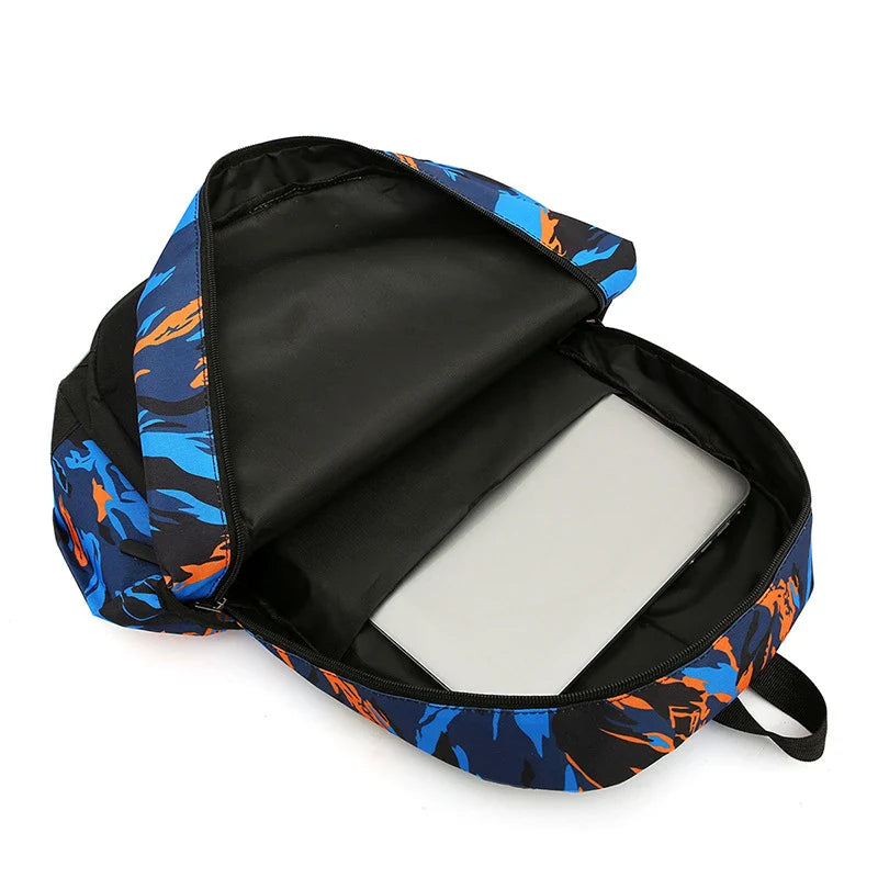Stylish camouflage backpack with multiple pockets for versatile everyday carry