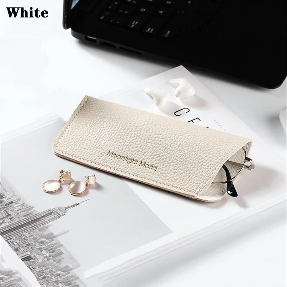 Stylish portable eyewear case in various colors, made of high-quality PU leather to protect glasses and sunglasses