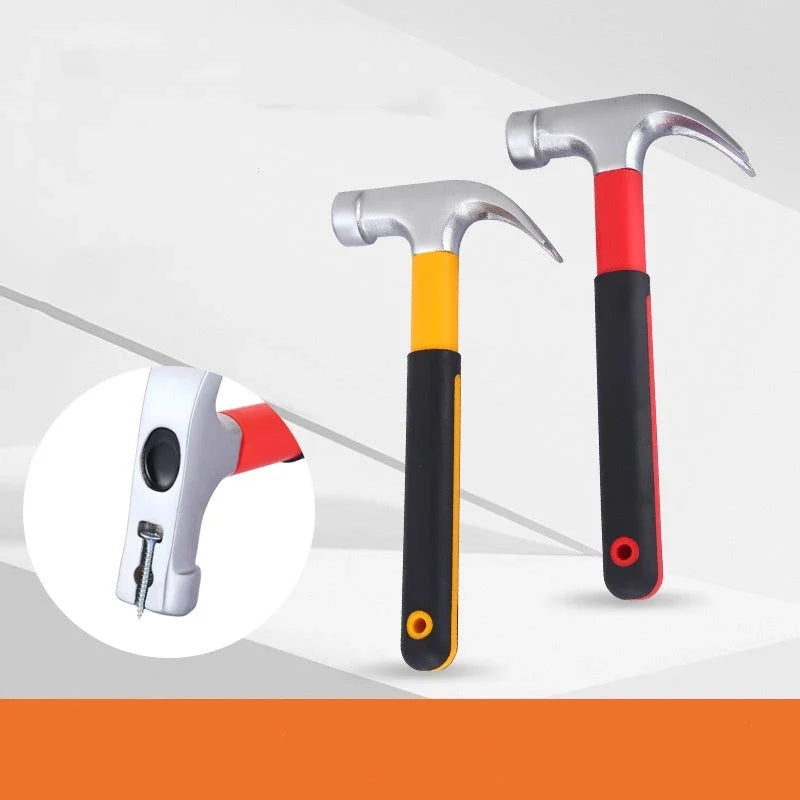 Premium Multifunctional Claw Hammer with Durable High-Carbon Steel Construction and Ergonomic Plastic Coating for Woodworking, Carpentry, and Home Repairs
