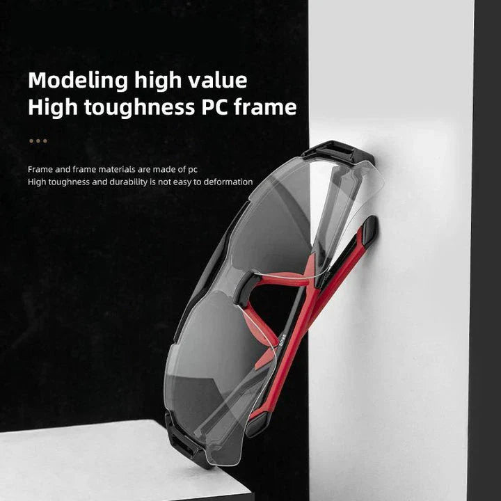 Pair of high-performance polarized sports sunglasses with interchangeable lenses for outdoor activities and sports