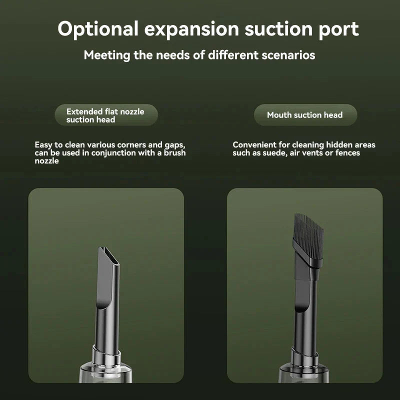 Powerful cordless car vacuum cleaner with high suction power, versatile accessories, and compact design for effortless car interior cleaning