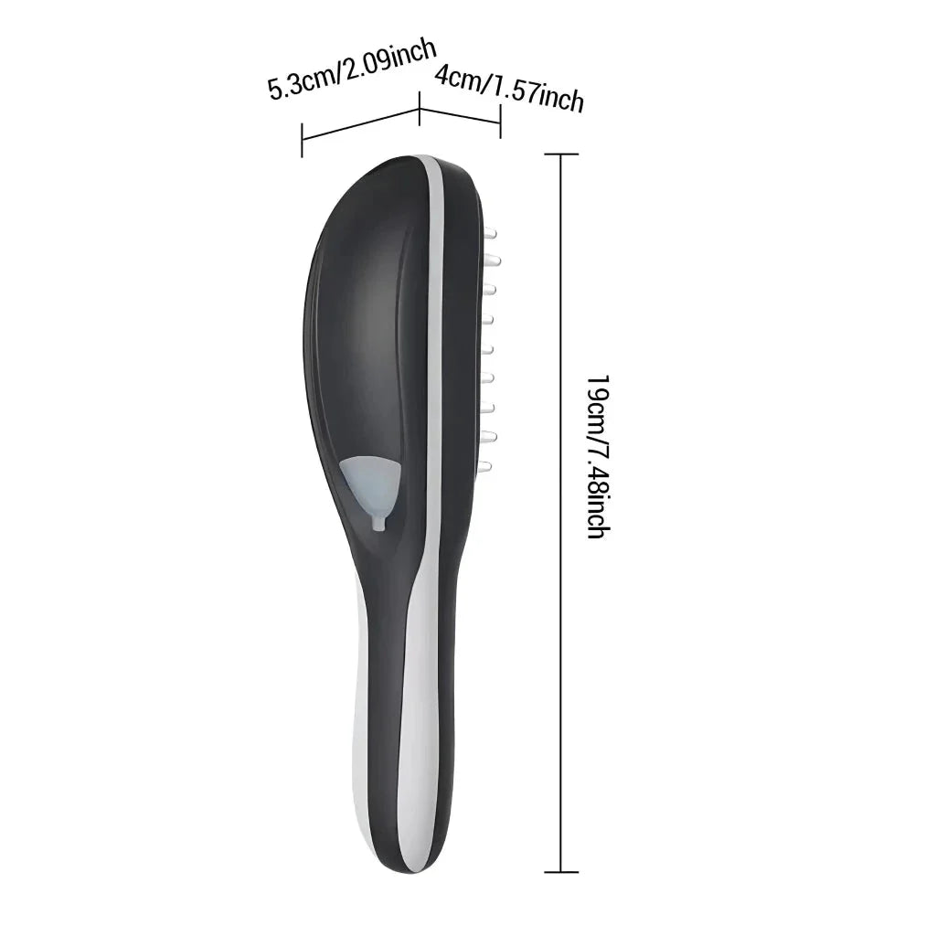 Electric Massage Comb with micro current scalp stimulator, blue and red light therapy, and soft massage head for healthy hair growth