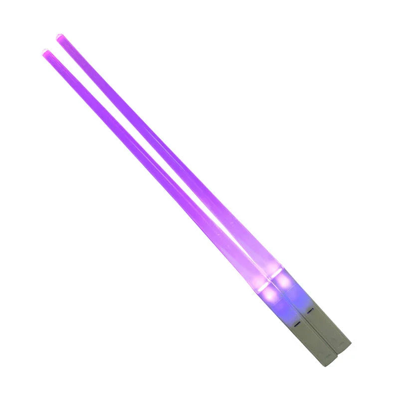 LED Lightsaber Chopsticks with bright blue illumination, perfect for adding a touch of Star Wars-inspired fun to any meal.