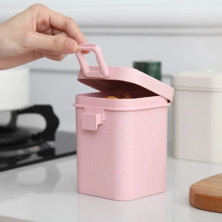 Eco-Friendly Leakproof Food Storage Container with Wheat Straw and Durable Plastic Design