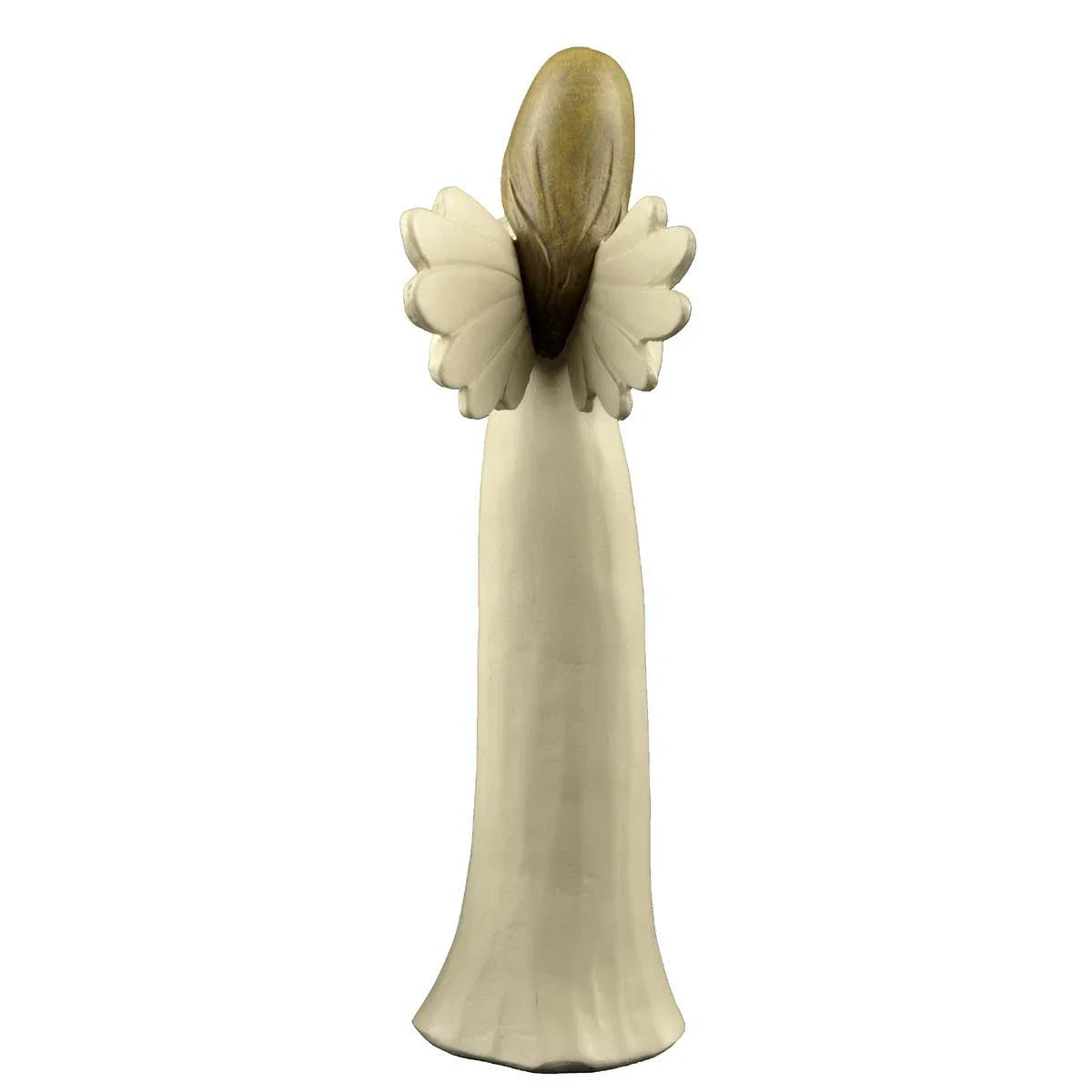 Elegant Guardian Angel Home Decor Accent made of premium synthetic resin, featuring an intricate angel design for a serene and tranquil presence.