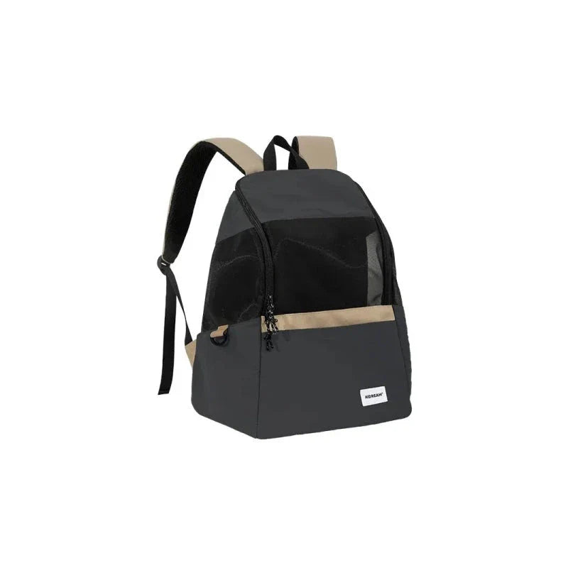 Breathable canvas lightweight backpack for cats and small dogs to accompany owners on outdoor adventures and travels