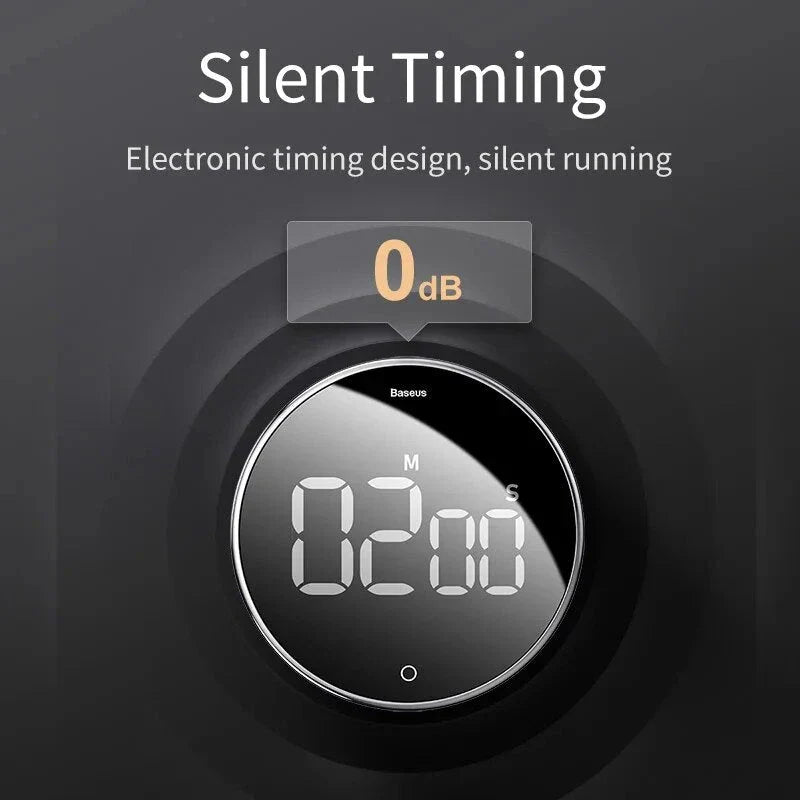 Multi-Function Magnetic Kitchen Timer with Digital Countdown and Stopwatch for Cooking, Exercising, and Time Management