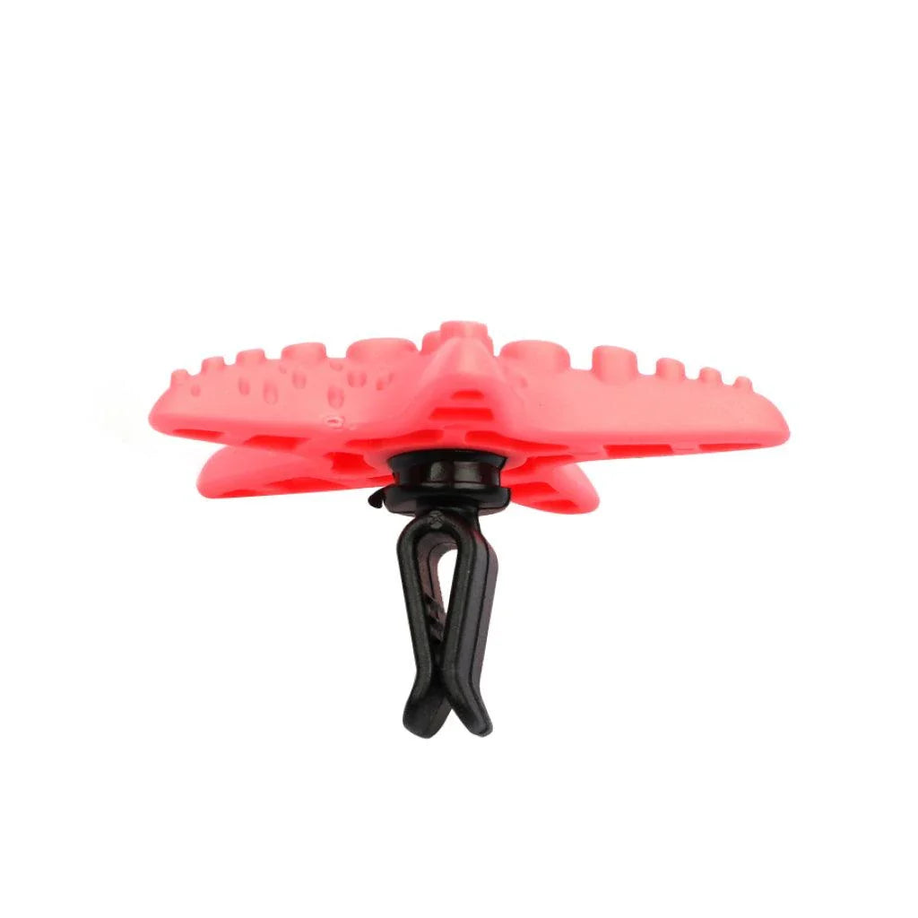 Cute mini starfish car vent air freshener in a rosy-pink color, emitting a refreshing cherry scent