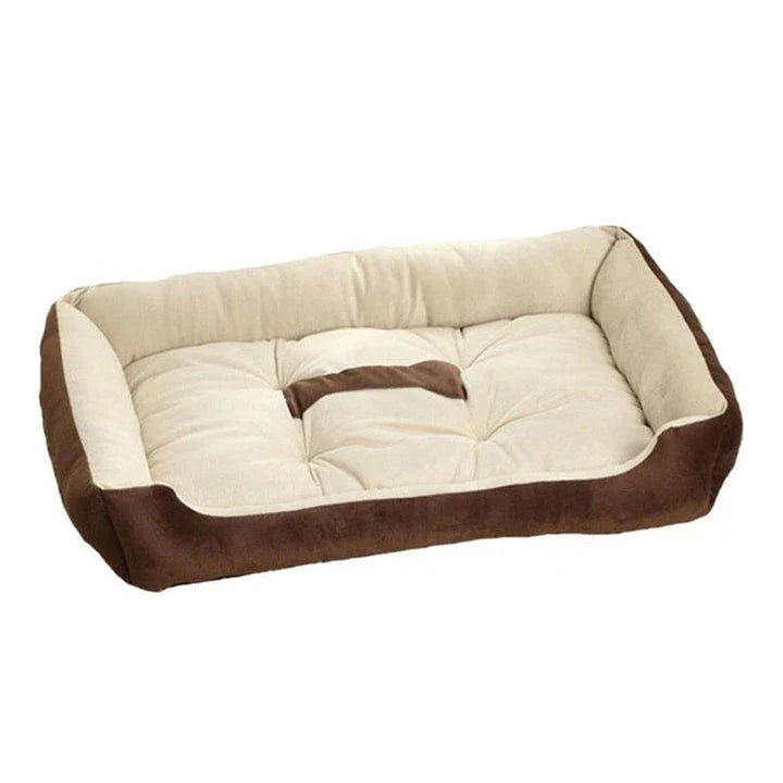 Cozy large size pet bed with plush, temperature-regulating materials for maximum comfort and relaxation