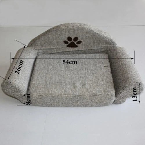 Paw Design Pet Sofa in various colors, featuring a cozy and stylish design for small to medium-sized pets