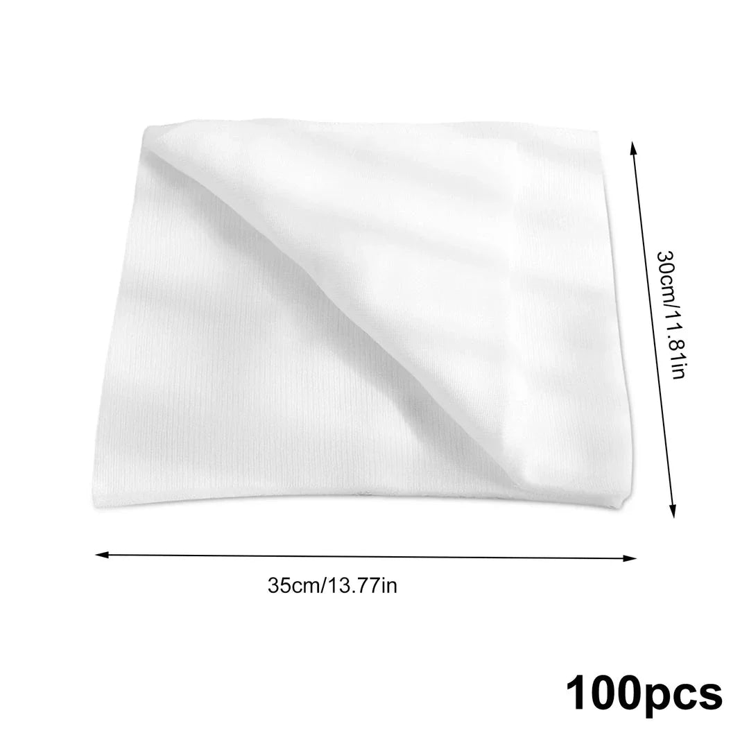 100-piece cotton gauze facial wipes with uniform mesh for luxurious skincare treatments and enhanced product absorption